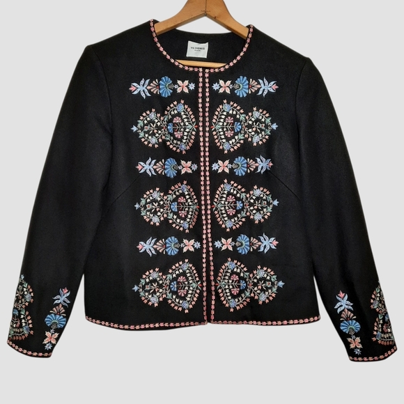 VILSHENKO MOSCOW Cashmere Wool Silk Embroidered Jacket Blazer Russian Luxury 8 - Picture 3 of 16